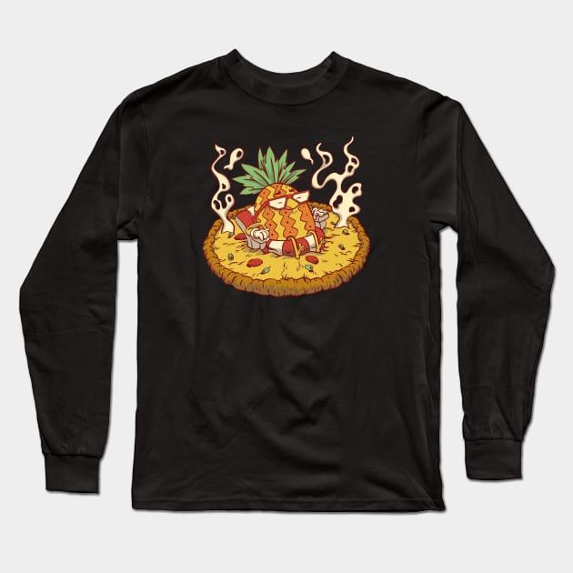 Pineapple Pizza / Funny Pizza Long Sleeve T-Shirt by az_Designs